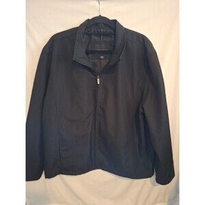 STRUCTURE Men's Black Zip-Up Windbreak Jacket Size XXL